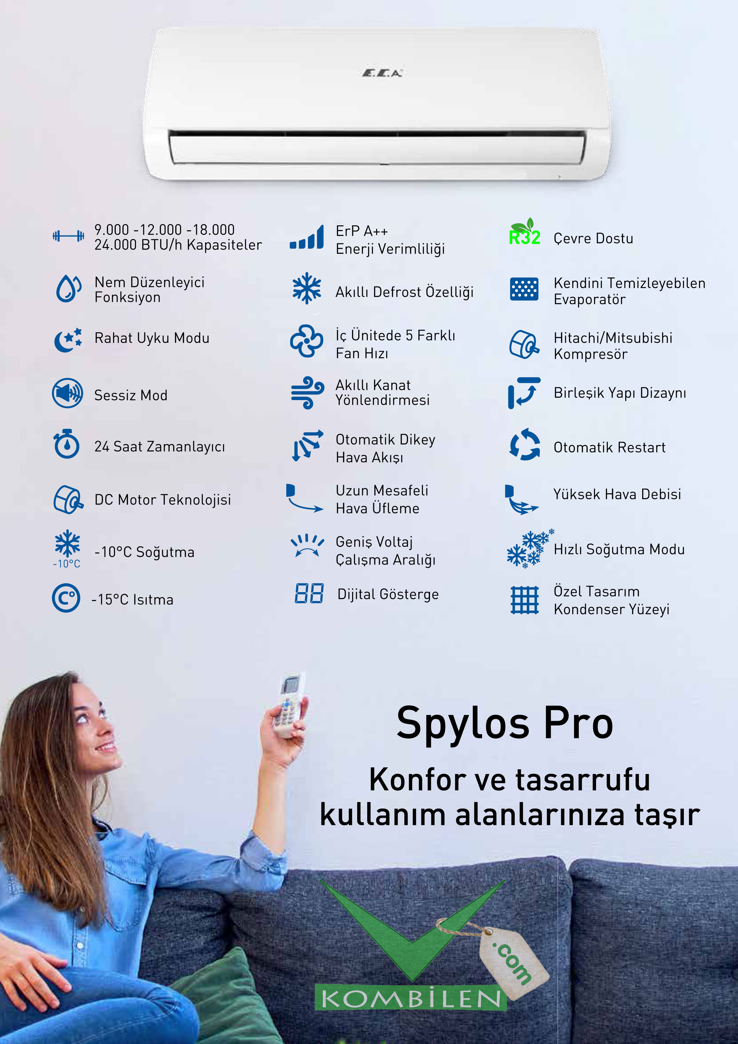 ECA%20SPYLOS%209.000BTU%20İNVERTER%20KLİMA